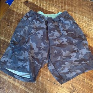 Men's Camouflage Athletic Shorts - Grey Camo Birddogs size Large